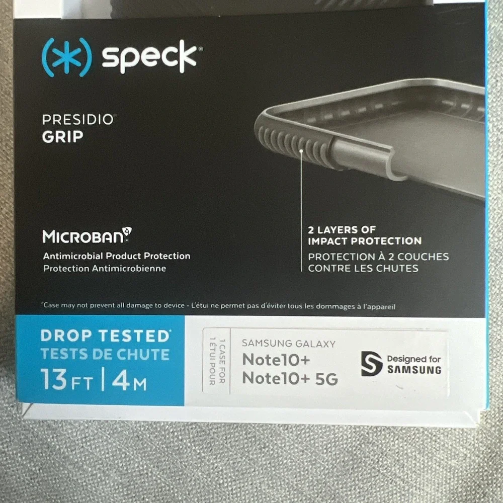 Speck Presidio Grip Hardshell, Samsung Galaxy Note10+ (Note10+ 5G) Black NIB